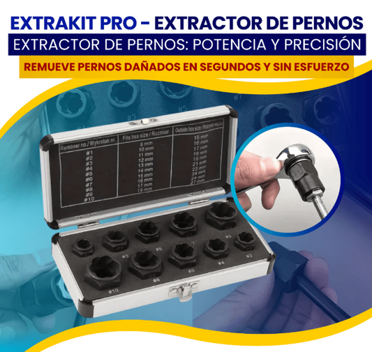 KIT EXTRACTOR DE TUERCAS - COMPRALOENCASA.PE