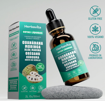 HERBAVITA | GOTAS 100% ORGÁNICAS DE GUANÁBANA