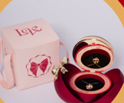 EMPAQUE BOLA ROSA Y COLLAR DE CORAZON 316L