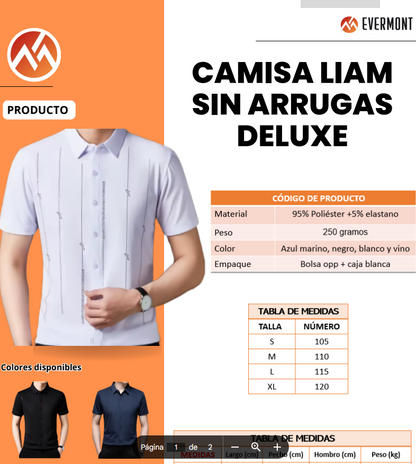 CAMISA LIAM SIN ARRUGAS DELUXE
