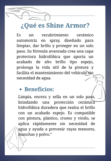 SHINE ARMOR -RENOVADOR AUTO
