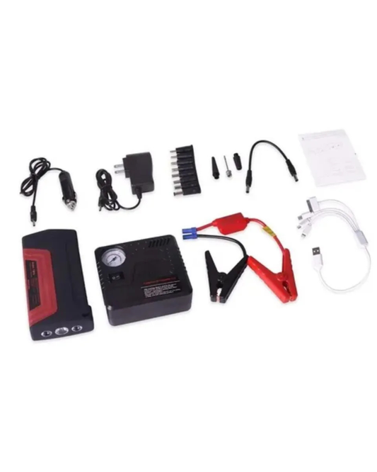 HIGH POWER: Arrancador + compresor + power bank, Kit de Emergencia